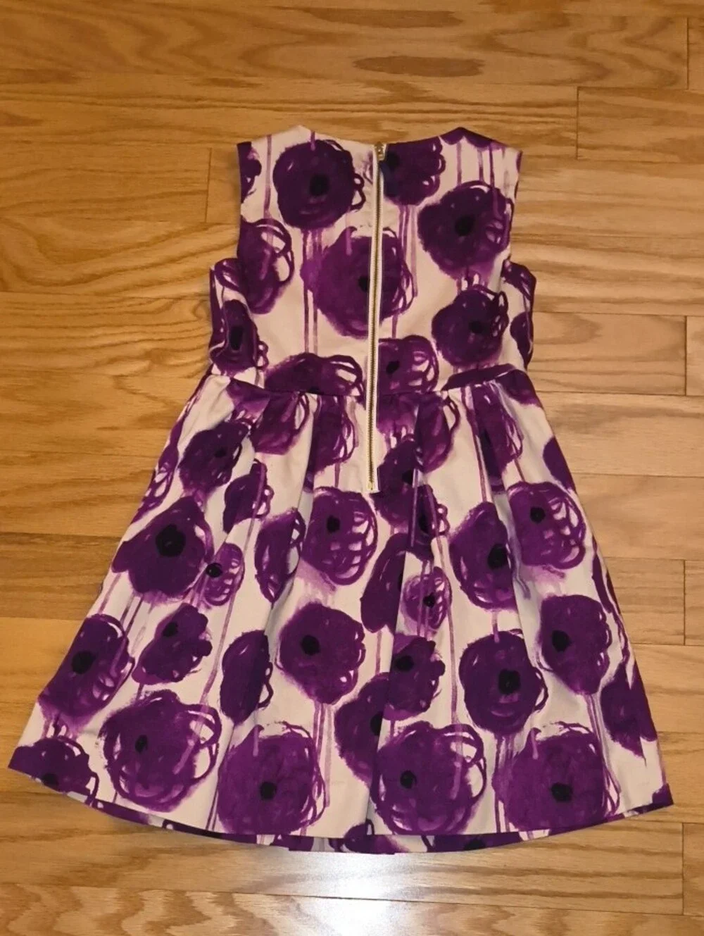 Crewcuts Purple Floral Fit-and-Flare Dress